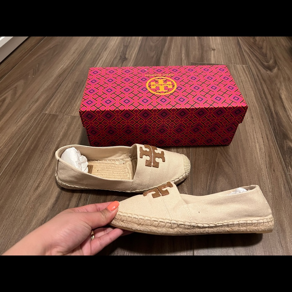 Tory burch royal tan espadrille